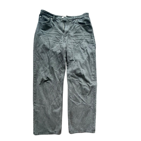 Abercrombie & Fitch The Loose High Rise Jean Black 31/12 Long Wide Baggy - Picture 5 of 9